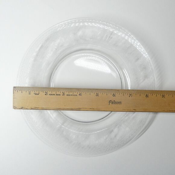 Wheeling Fox and Hounds Etched Glass Hunting Scene - Set 10 Luncheon Plates 8.5" - Picture 5 of 13